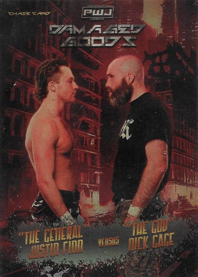 “The General” Justin Finn Versus “the GOD” Nick Gage trading card PW Catalog
