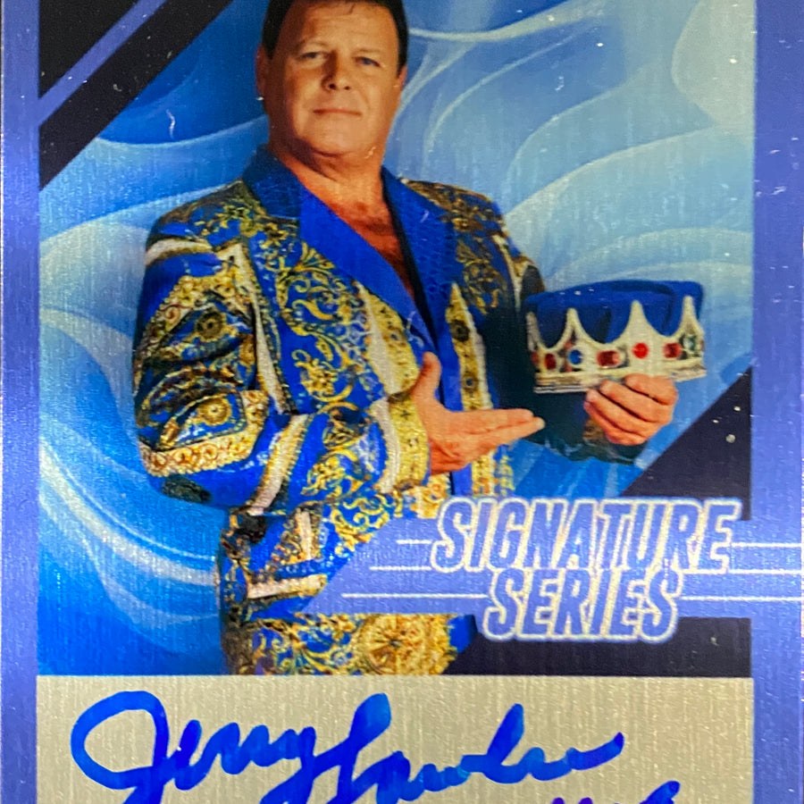Signature Series – Jerry “the King” Lawler trading card PW Catalog