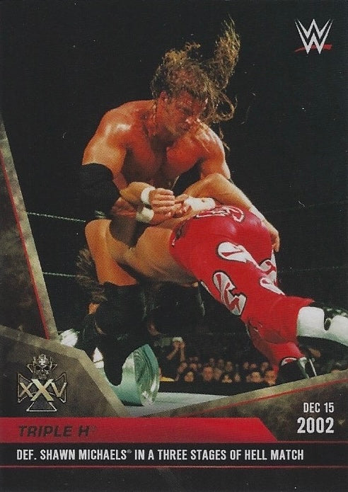 DEC 15 2002 – Triple H DEF. Shawn Michaels in a Three Stages of Hell Match