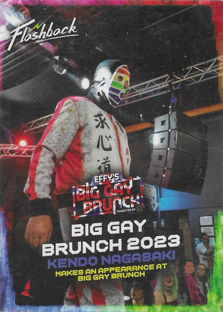 Big GAY Brunch 2023 – Kendo Nagasaki Makes an Appearance at Big GAY Brunch trading card PW Catalog