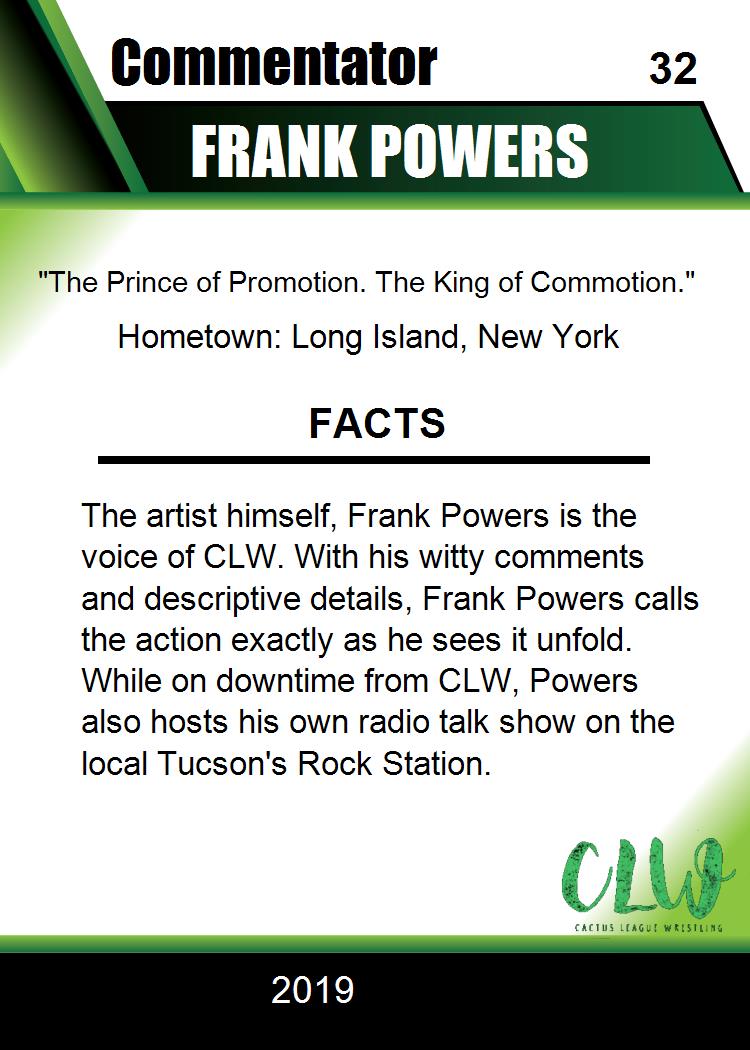Frank Powers trading card PW Catalog