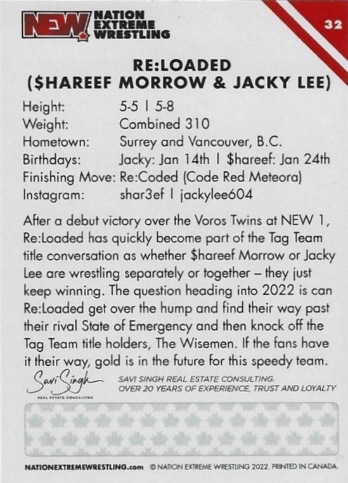 Re:loaded – $Hareef Morrow & Jacky LEE trading card PW Catalog