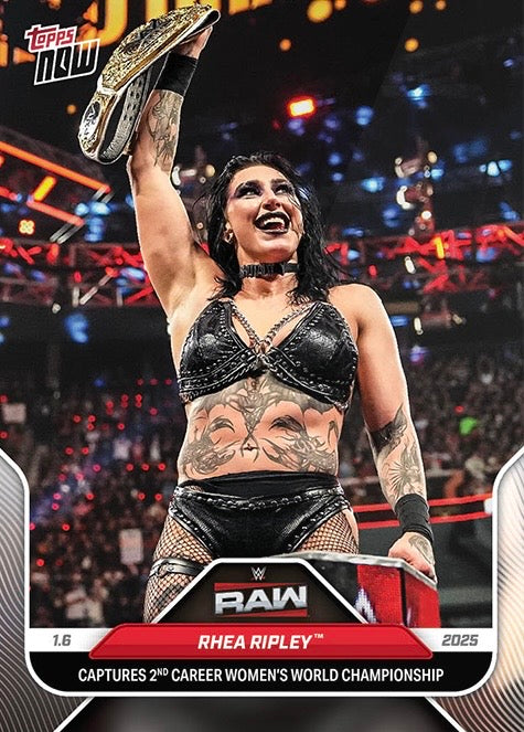 Rhea Ripley Captures 2nd Career Women’s World Championship trading card PW Catalog