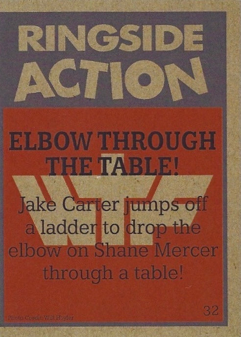 Ringside Action – Elbow Through the Table! trading card PW Catalog