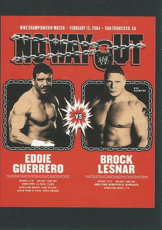 WWE Panini 2022 Sticker Collection Brock Lesnar vs Eddie Guerrero #320
