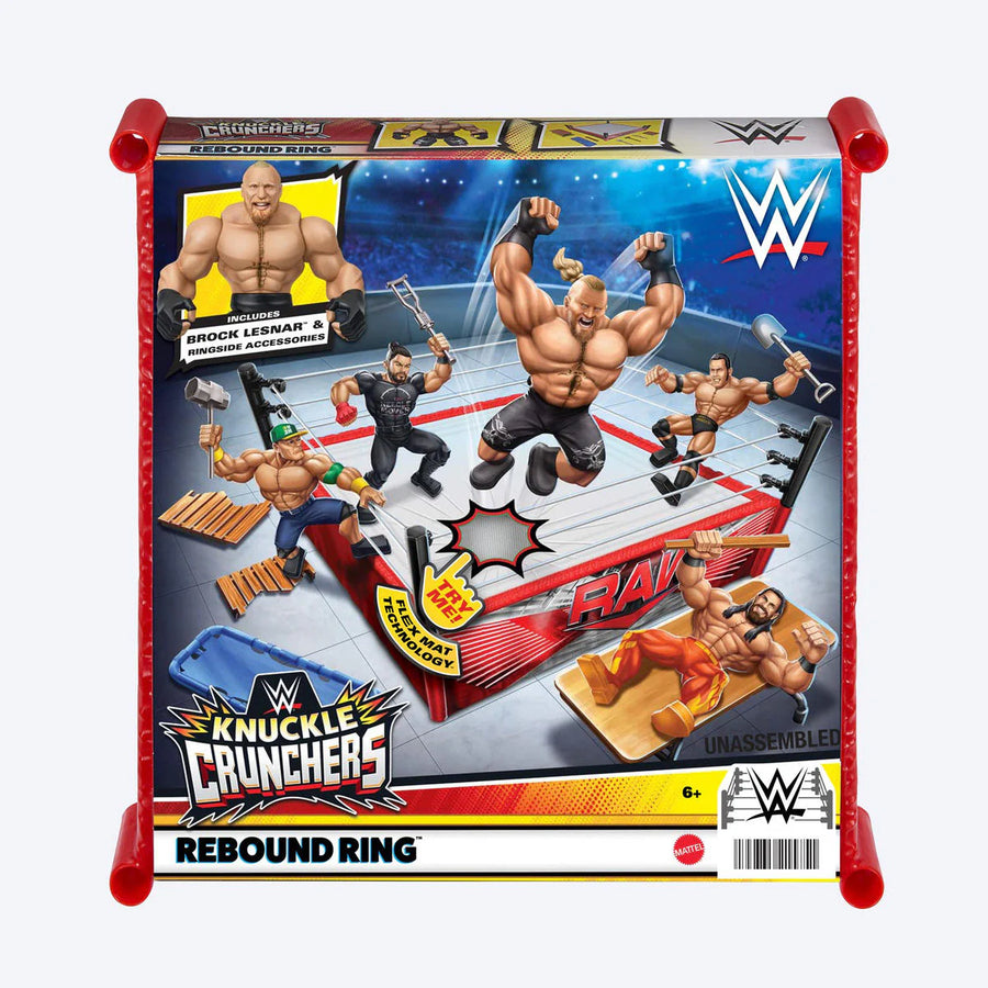 WWE Mattel Knuckle Crunchers Rebound Ring With Brock Lesnar Action & Toy Figures PWcatalog