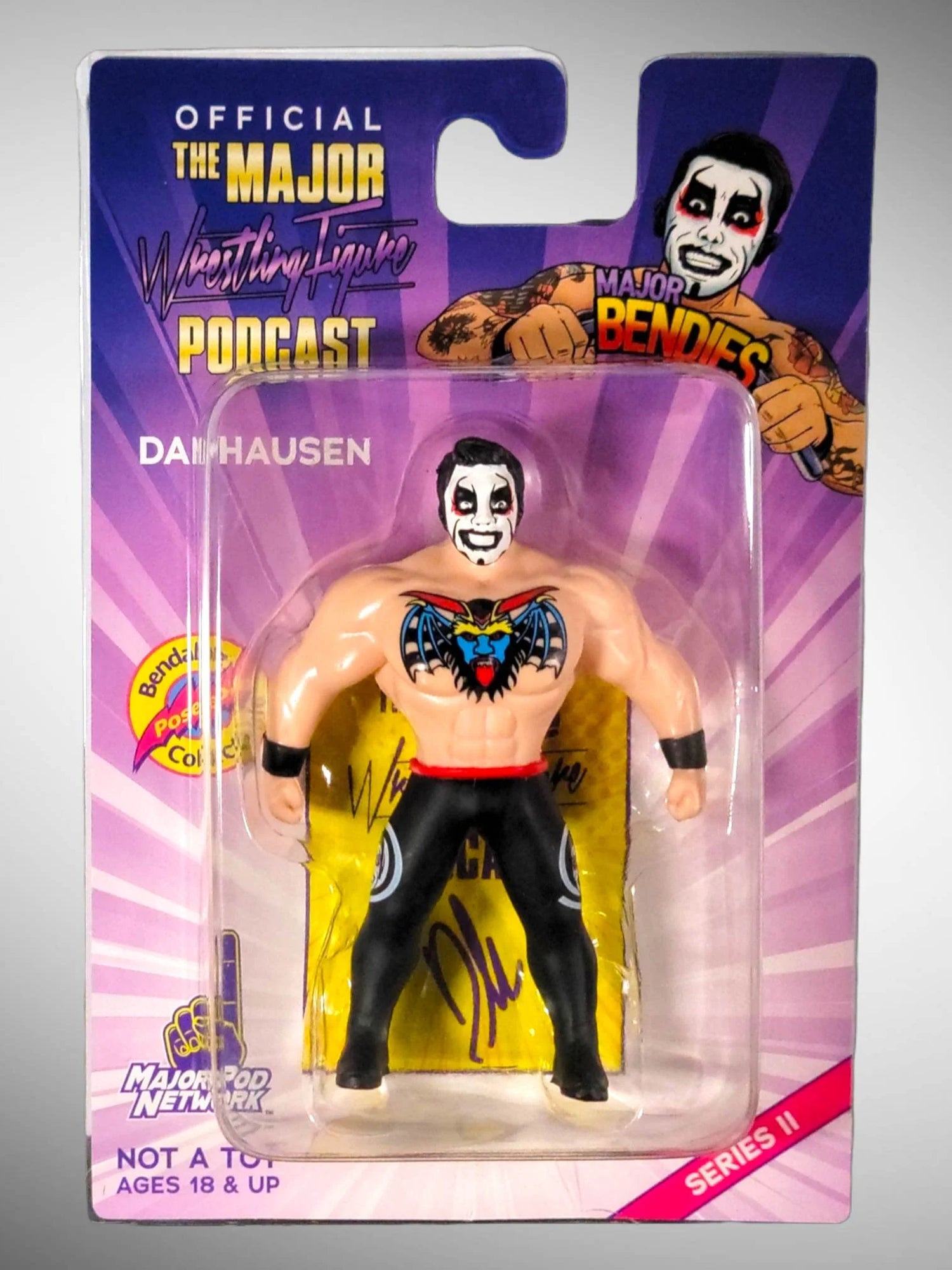 Major Wrestling Figure Podcast Major Bendies Series 2 Danhausen Action & Toy Figures PWcatalog
