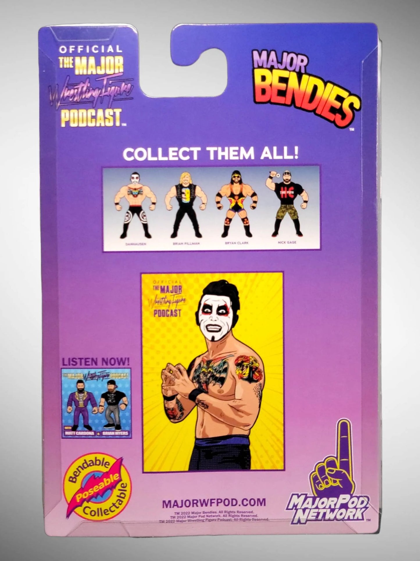 Major Wrestling Figure Podcast Major Bendies Series 2 Danhausen Action & Toy Figures PWcatalog