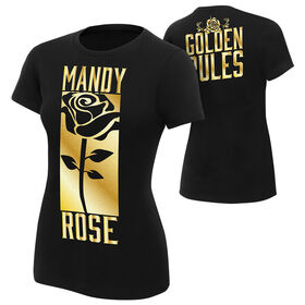 Mandy Rose "Golden Rules" Women's Authentic T-Shirt T-Shirt PW Catalog