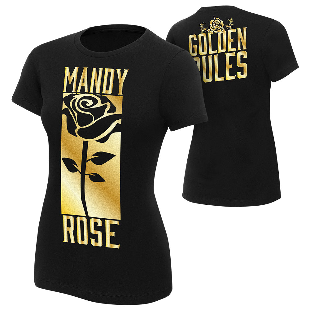 Mandy Rose "Golden Rules" Women's Authentic T-Shirt T-Shirt PW Catalog