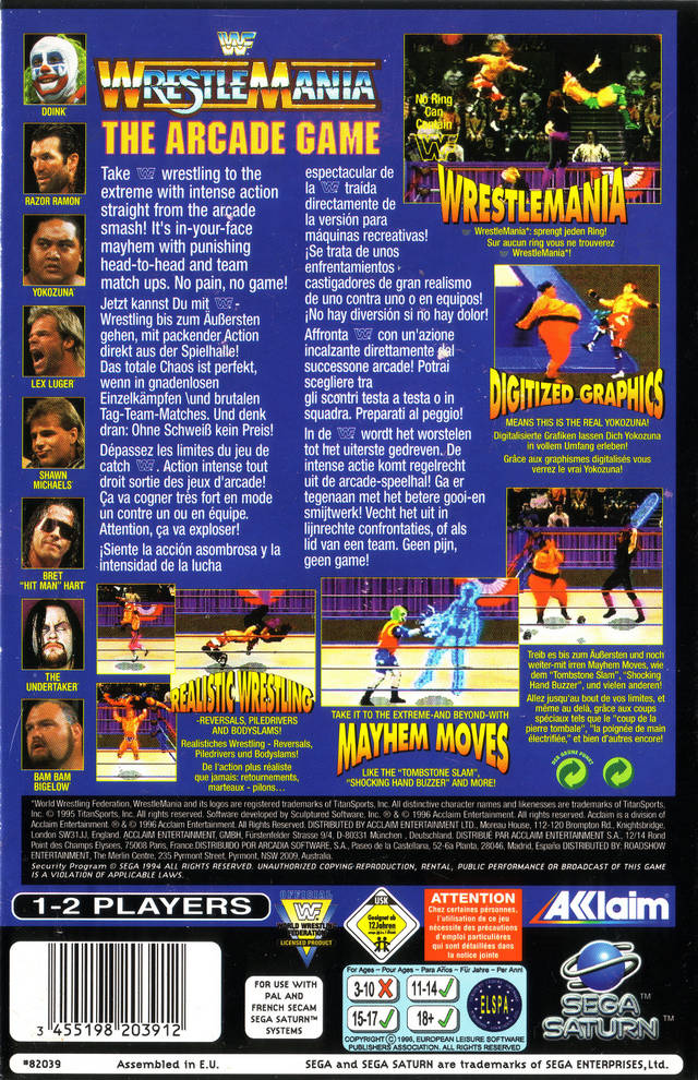 WWF WrestleMania The Arcade Game [Sega Saturn] PWcatalog