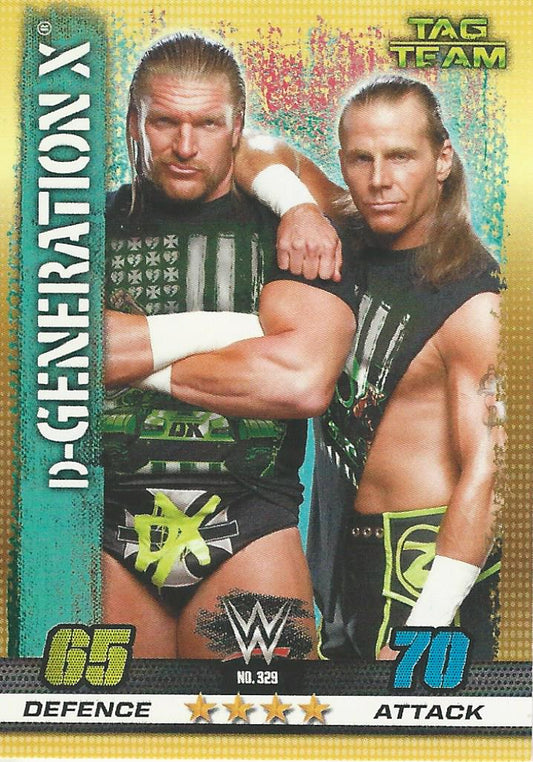 WWE Topps Slam Attax 10th Edition 2017 DX HHH HBK #329