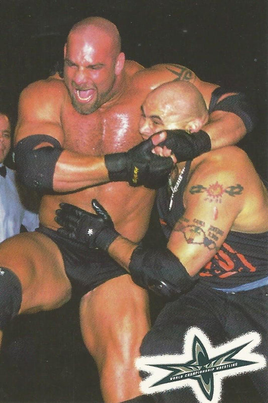 WCW Crazy Planet Stickers 1999 Goldberg trading card PW Catalog