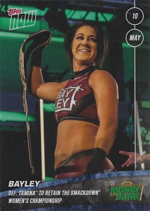 Bayley DEF. Tamina to Retain the Smackdown Women’s Championship trading card PW Catalog