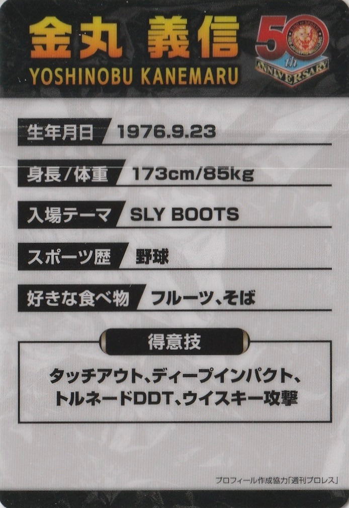 Yoshinobu Kanemaru trading card PW Catalog