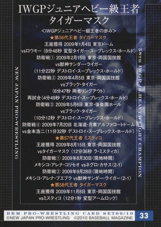 58th Iwgp JR. Heavyweight Champion – Tiger Mask