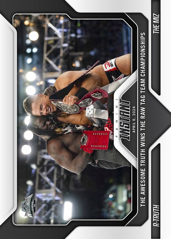 R-Truth / the MIZ – the Awesome Truth Wins the RAW TAG Team Championships trading card PW Catalog