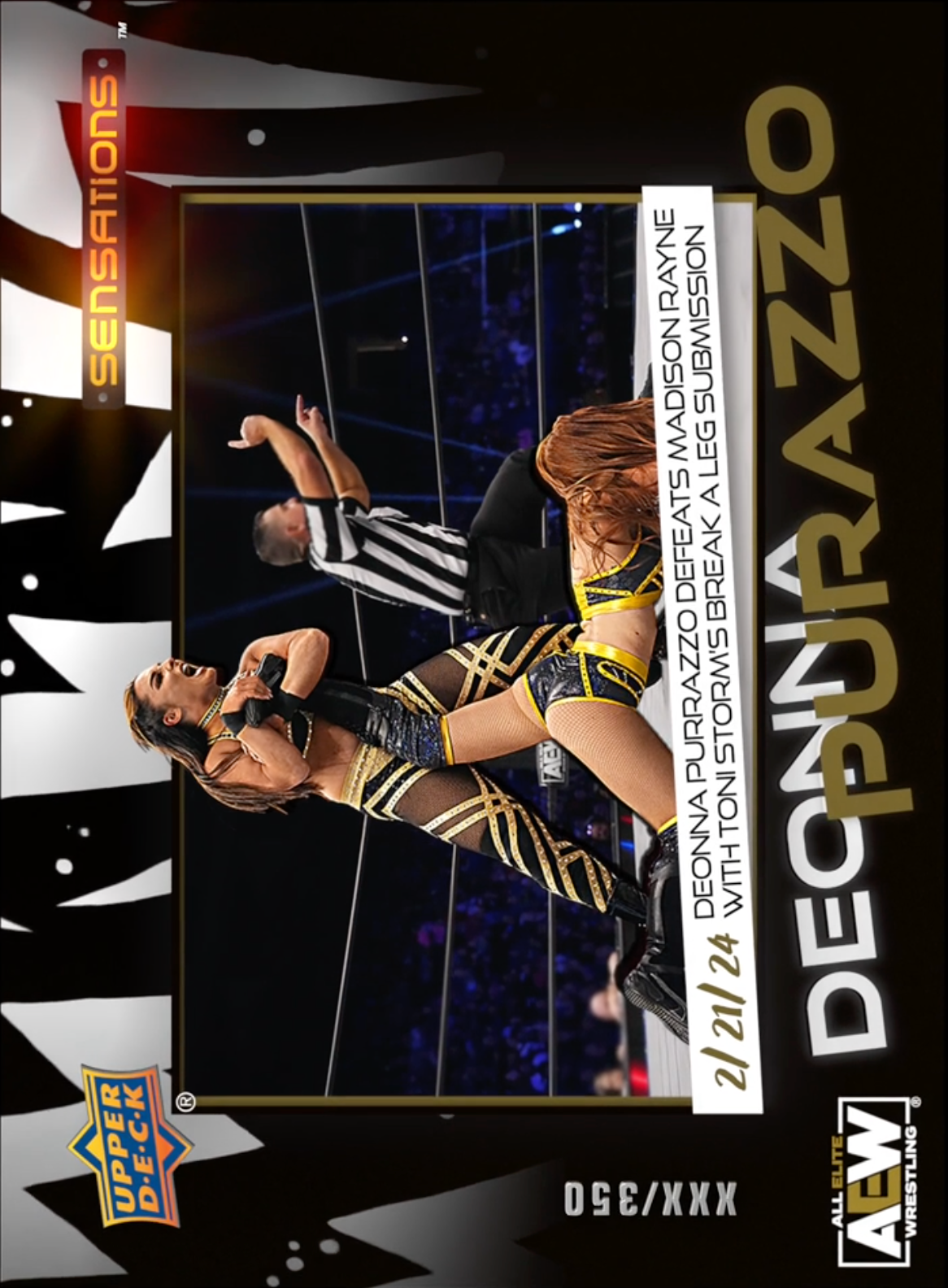 2/21/24 – Deonna Purrazzo – Deonna Purrazzo Defeats Madison Rayne With Toni Storm’s Break a Leg Submission trading card PW Catalog