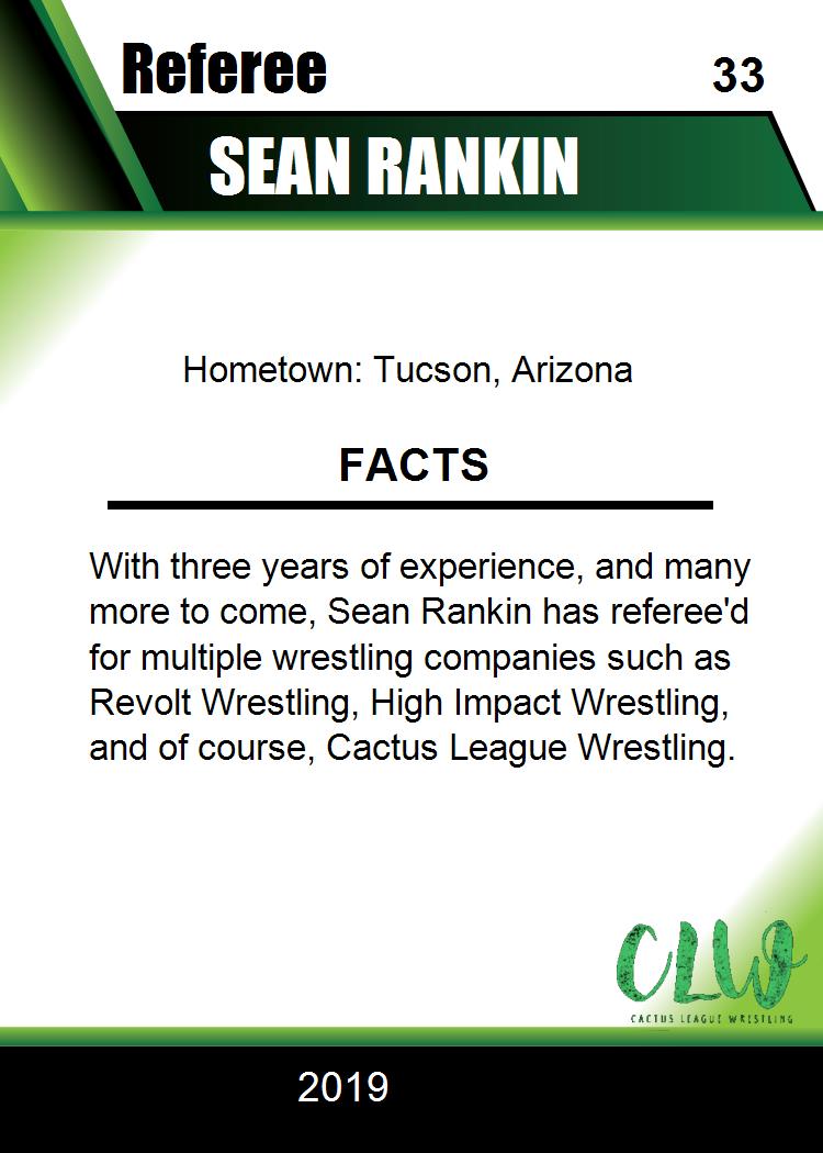 Sean Rankin trading card PW Catalog