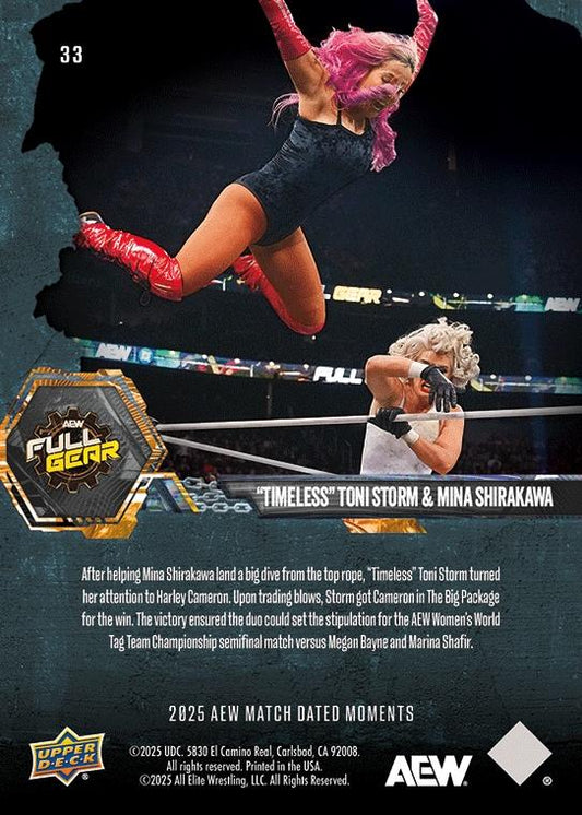 “Timeless” Toni Storm & Mina Shirakawa – Timeless Love Bombs Earn the Right to Choose the Stipulation for AEW Women’s World TAG Team Championship Semifinal