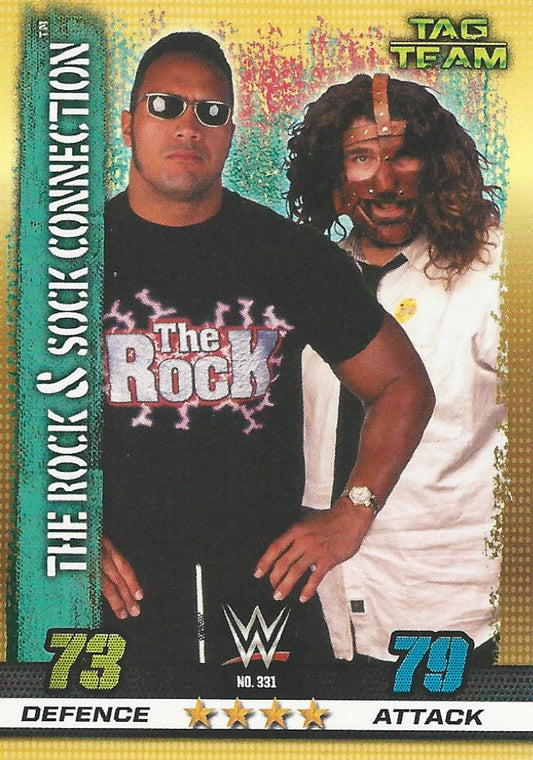 WWE Topps Slam Attax 10th Edition 2017 The Rock and Mankind #331