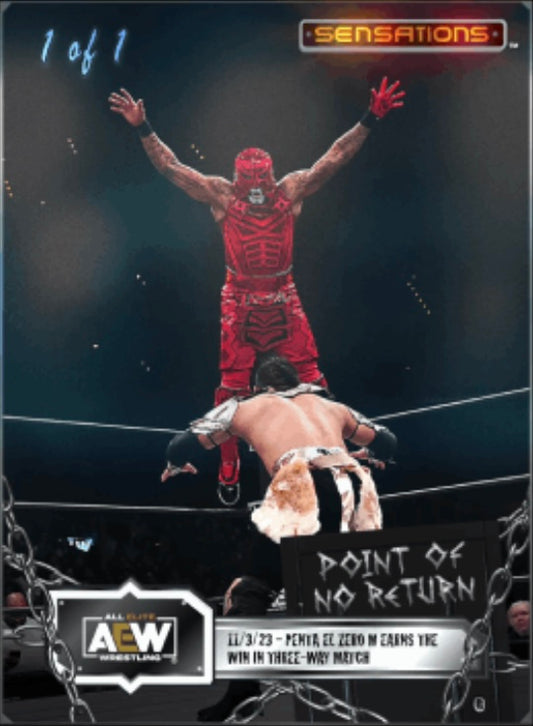 11/3/23 – Penta el Zero M – Penta el Zero M Earns the Win in Three- Way Match trading card PW Catalog