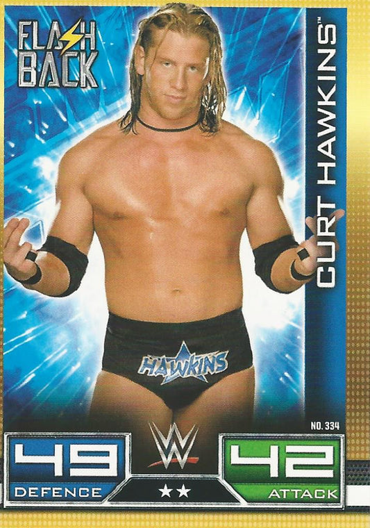 WWE Topps Slam Attax 10th Edition 2017 Flashback Curt Hawkins #334