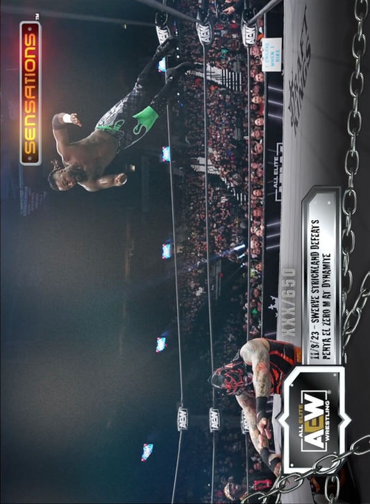 11/8/23 – Swerve Strickland – Swerve Strickland Defeats Penta el Zero M at Dynamite trading card PW Catalog