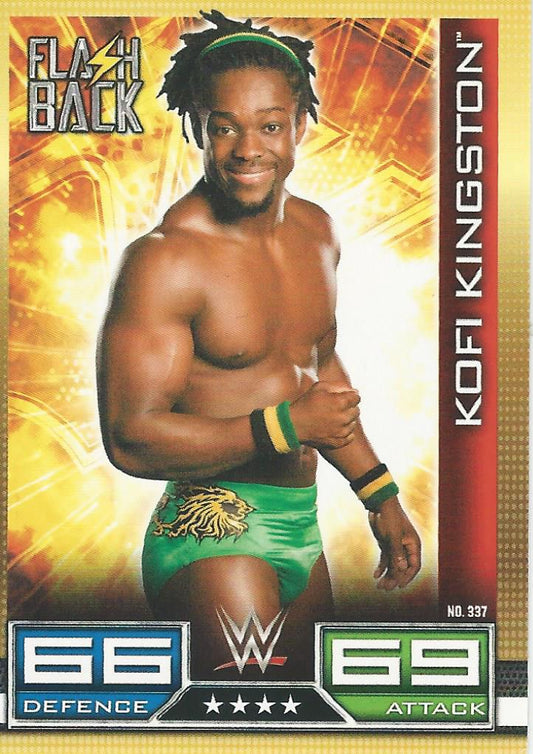 WWE Topps Slam Attax 10th Edition 2017 Flashback Kofi Kingston #337