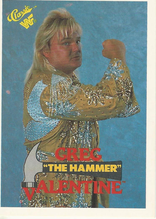 WWF Classic Trading Cards 1990 Greg Valentine #33