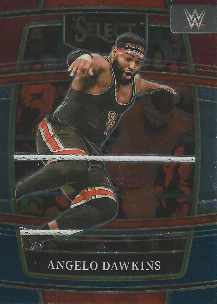 WWE Panini Select 2022 Red/Silver/Blue Angelo Dawkins #33