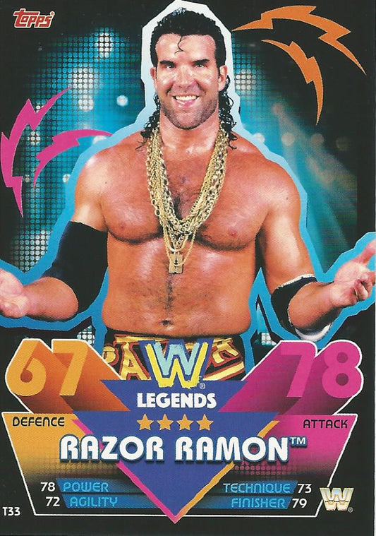 WWE Topps Slam Attax Reloaded 2020 Razor Ramon T33 trading card PW Catalog