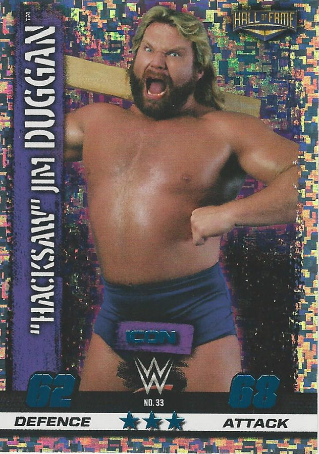 WWE Topps Slam Attax 10th Edition 2017 Hall of Fame Hacksaw Jim Duggan #33