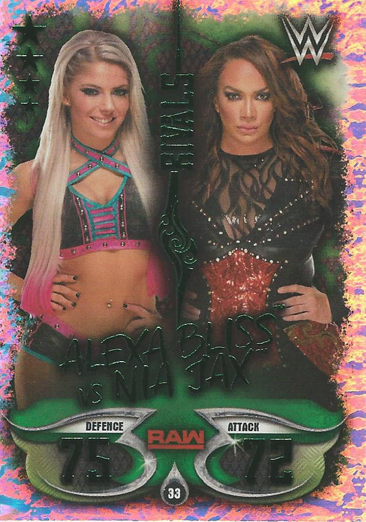 WWE Topps Slam Attax Live 2018 Alexa Bliss vs Nia Jax #33
