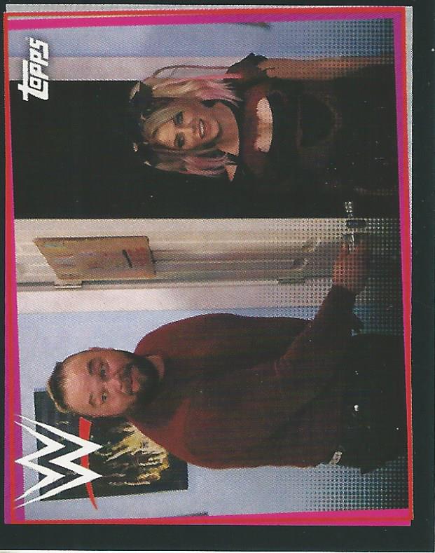 WWE Topps Road to Wrestlemania Stickers 2021 Bray Wyatt and Alexa Bliss #33