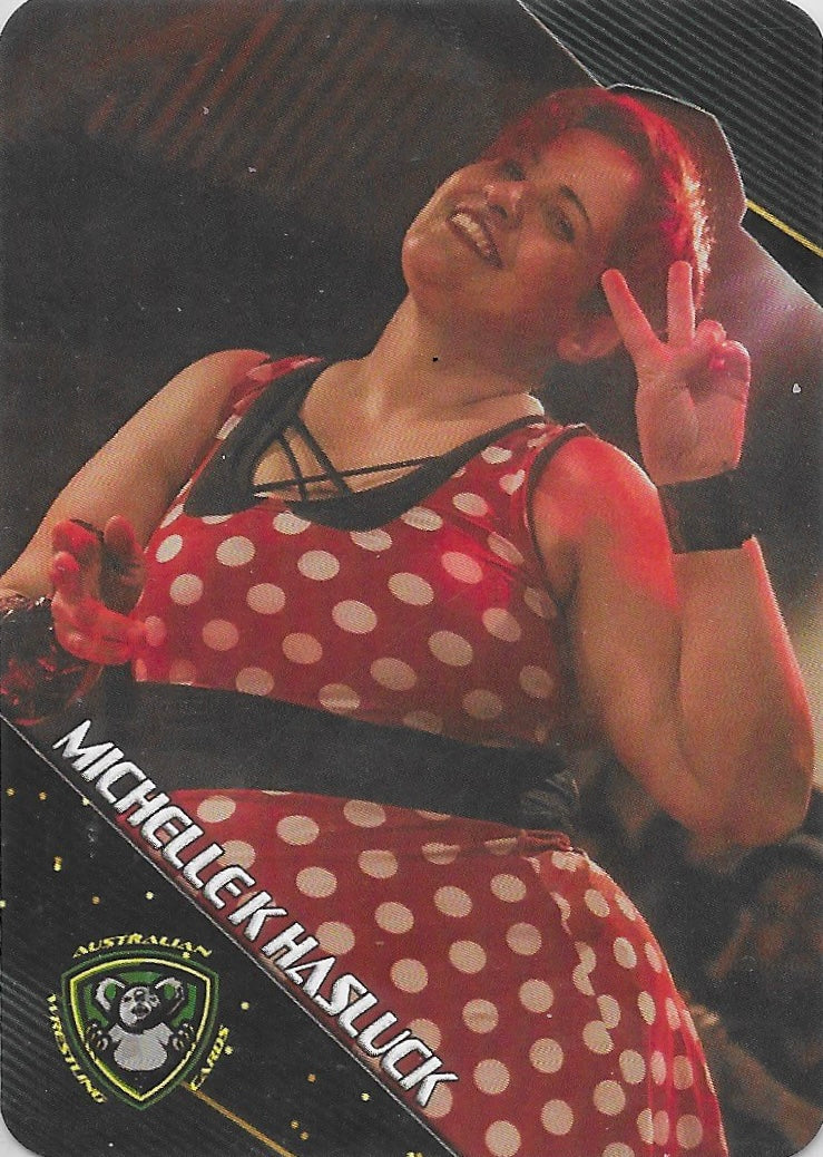 Michelle K Hasluck trading card PW Catalog