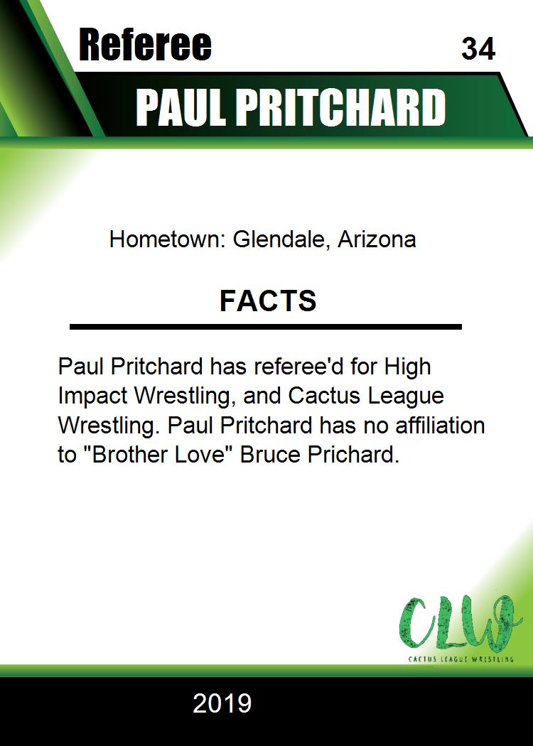 Paul Pritchard trading card PW Catalog