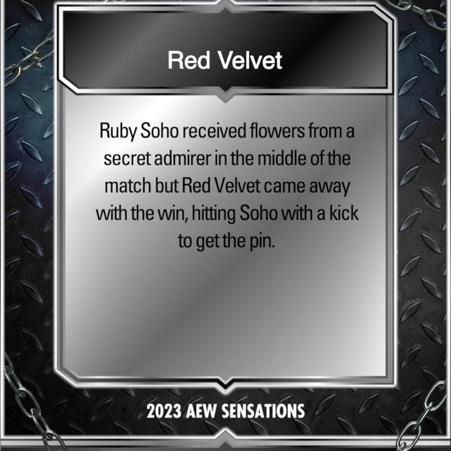 11/10/23 – Red Velvet – Red Velvet Earns the Win Over Ruby Soho