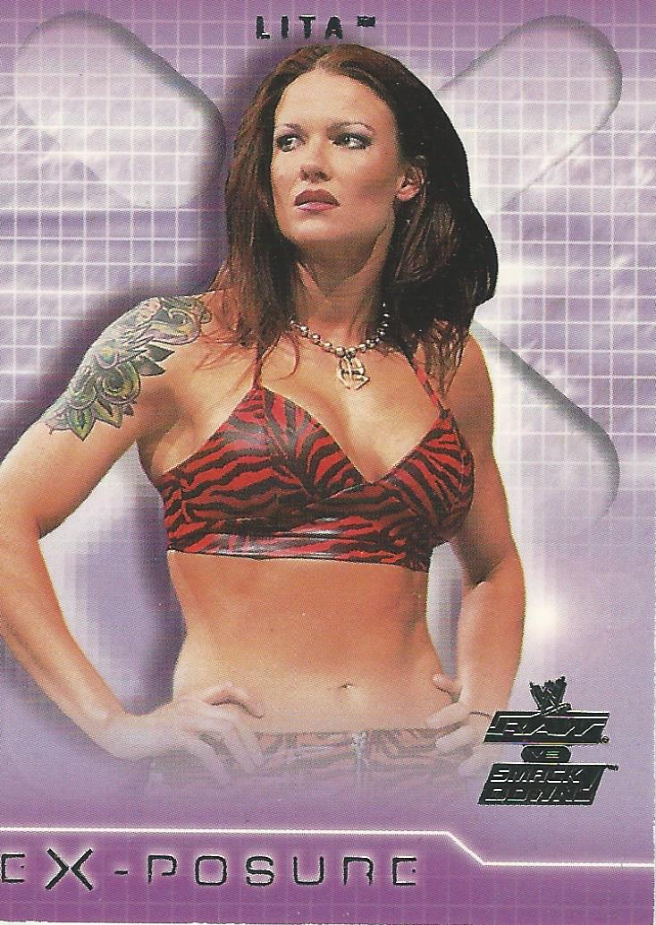 WWE Fleer Raw vs Smackdown 2002 XP 5 of 10 Lita trading card PW Catalog