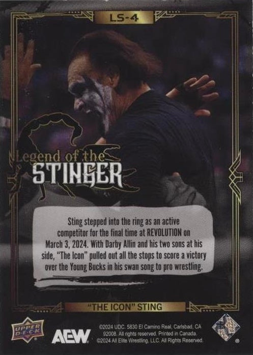 Legend of the Stinger trading card PW Catalog