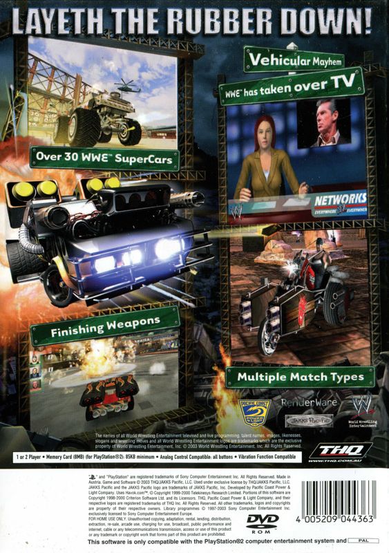 WWE Crush Hour [PlayStation 2] PWcatalog