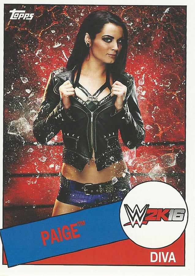 WWE Topps Heritage 2015 Paige 2K16 5 of 8 trading card PW Catalog