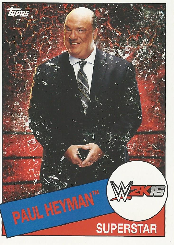 WWE Topps Heritage 2015 Paul Heyman 2K16 6 of 8 trading card PW Catalog