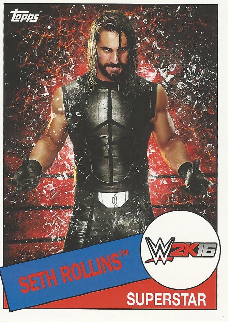 WWE Topps Heritage 2015 Seth Rollins 2K16 7 of 8 trading card PW Catalog