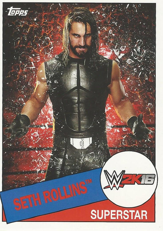 WWE Topps Heritage 2015 Seth Rollins 2K16 7 of 8 trading card PW Catalog