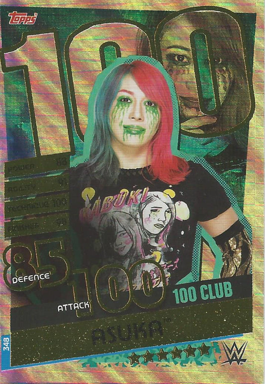 WWE Topps Slam Attax Reloaded 2020 Asuka 100 Club #348
