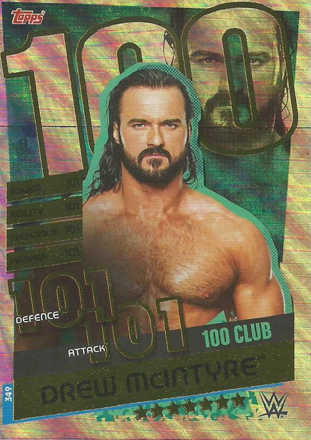 WWE Topps Slam Attax Reloaded 2020 Drew McIntyre 100 Club #349