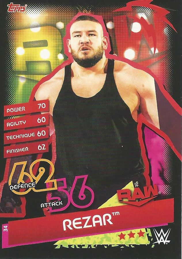 WWE Topps Slam Attax Reloaded 2020 Rezar #34