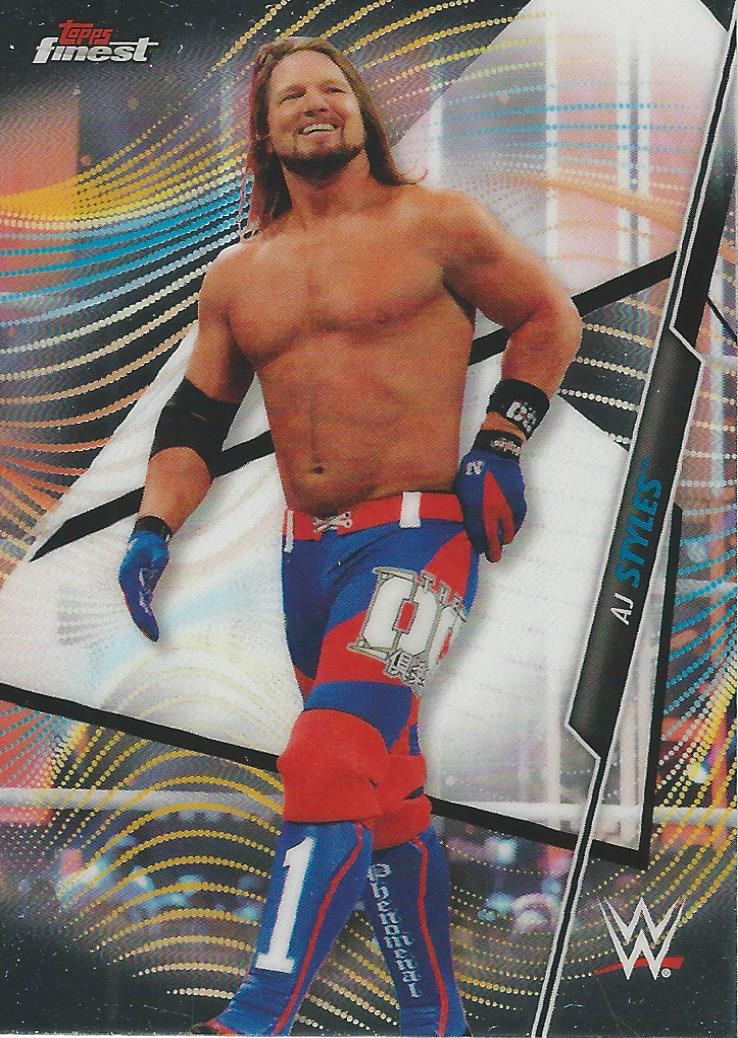 WWE Topps Finest 2020 AJ Styles #34
