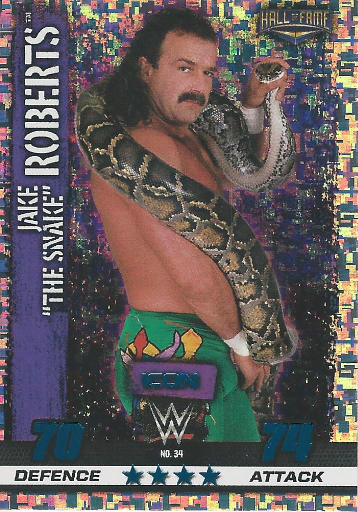 WWE Topps Slam Attax 10th Edition 2017 Hall of Fame Jake the Snake Roberts #34